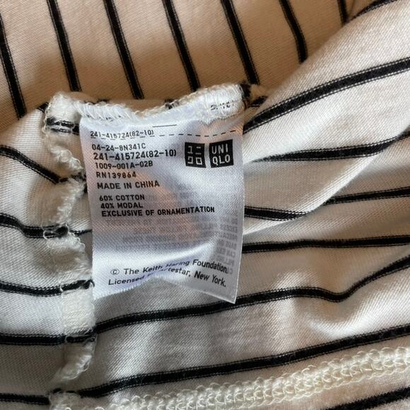 SPRZ NY Keith Haring x Uniqlo Women's Striped Heart Tee, size Med - Picture 6 of 7